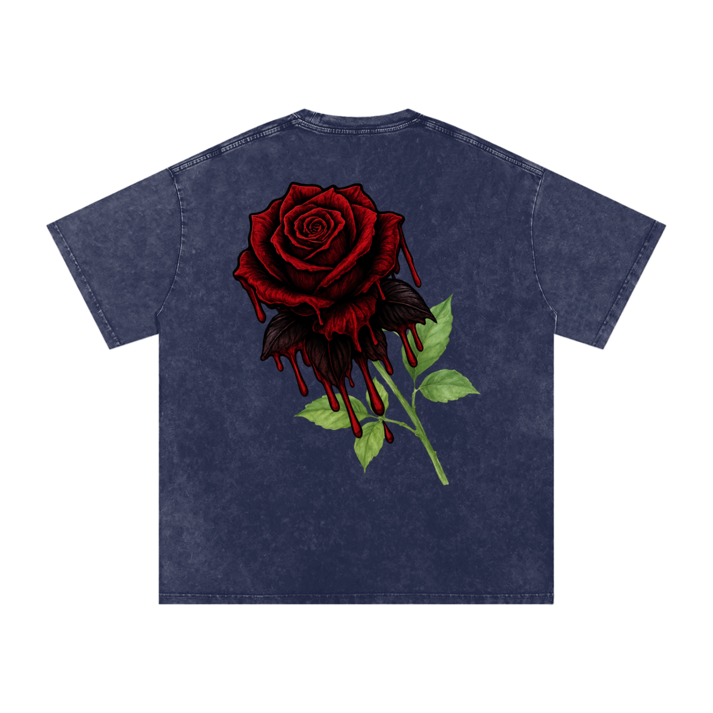 Mythical Rose, Snow Washed Oversized Cotton T-Shirt