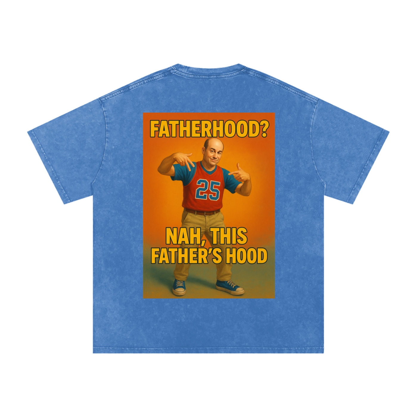 Comical Line #02 Snow Washed Oversized Cotton T-Shirt