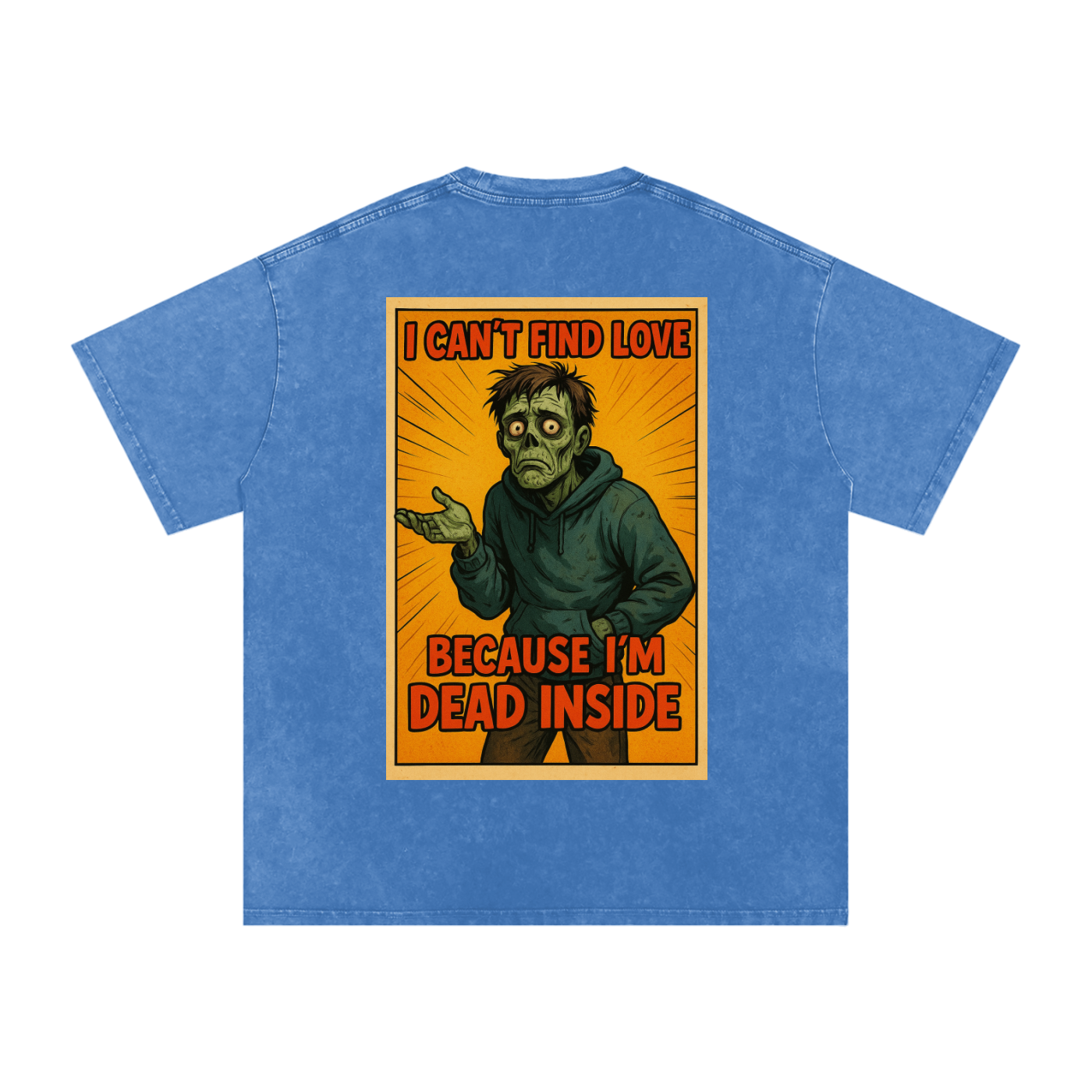 Comical line #01 Snow Washed Oversized Cotton T-Shirt