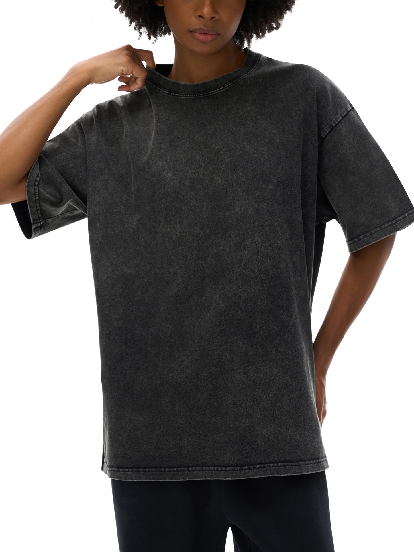 SMOKEPUNK #01 Snow Washed Oversized Cotton T-Shirt