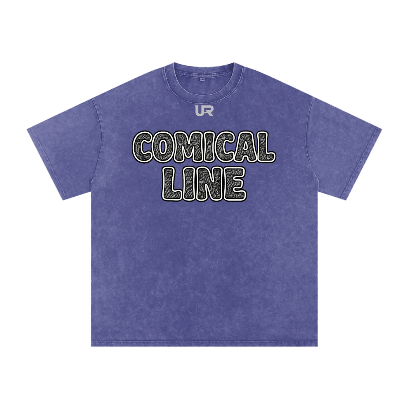 Comical Line #02 Snow Washed Oversized Cotton T-Shirt