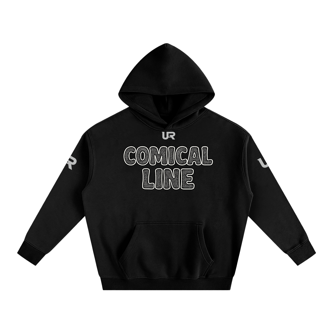 Comical line #02 Oversize Fleeced Hoodie