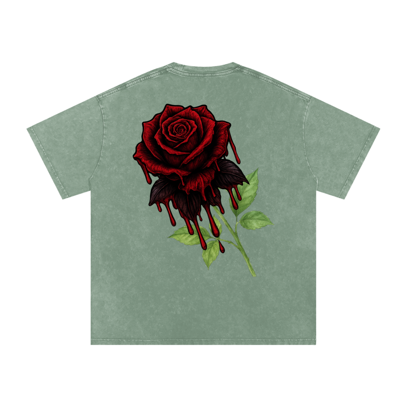 Mythical Rose, Snow Washed Oversized Cotton T-Shirt