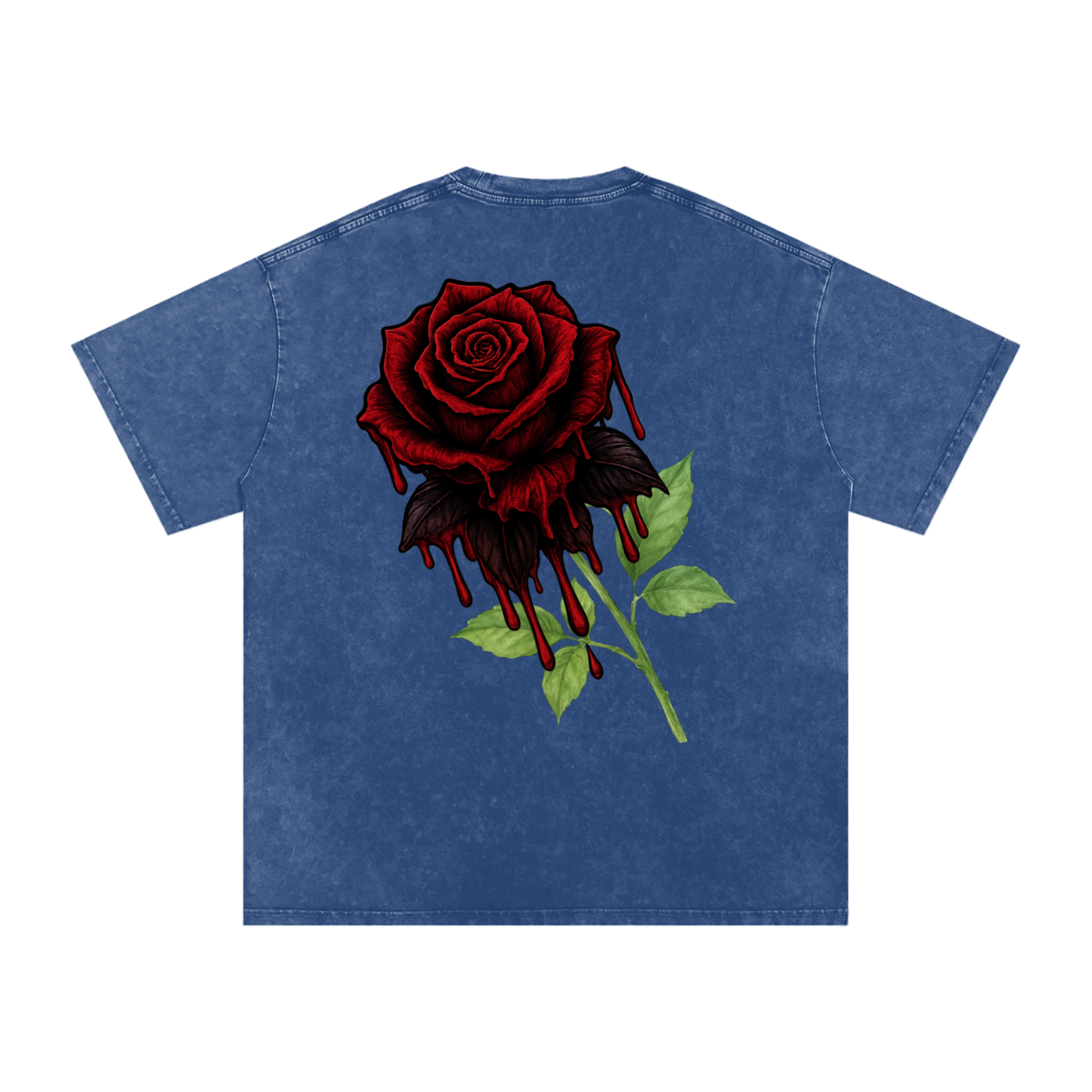 Mythical Rose, Snow Washed Oversized Cotton T-Shirt