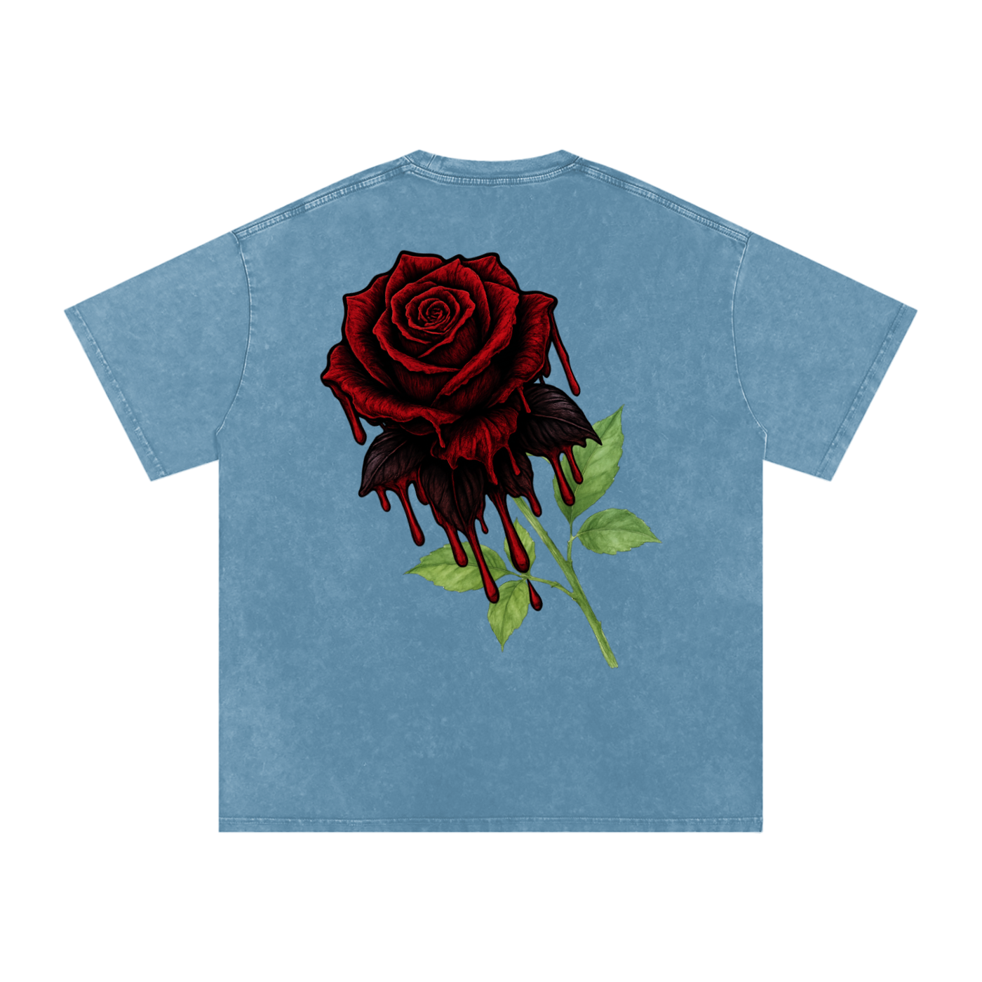 Mythical Rose, Snow Washed Oversized Cotton T-Shirt