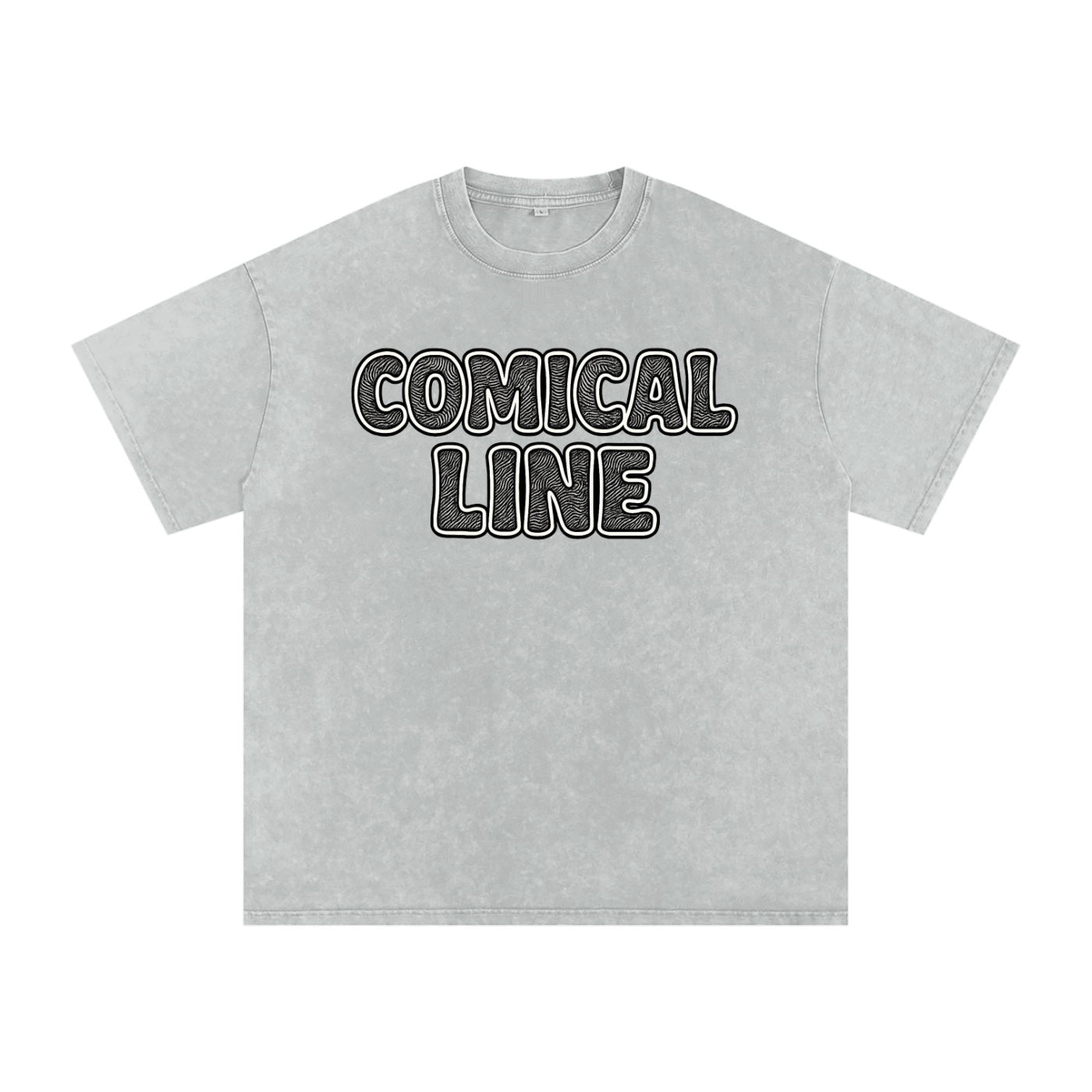 Comical Line #02 Snow Washed Oversized Cotton T-Shirt