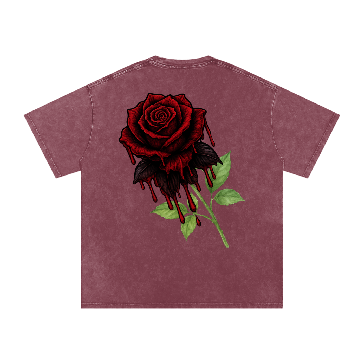 Mythical Rose, Snow Washed Oversized Cotton T-Shirt