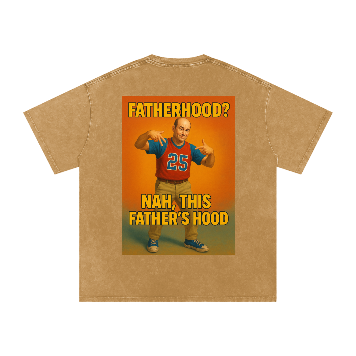 Comical Line #02 Snow Washed Oversized Cotton T-Shirt