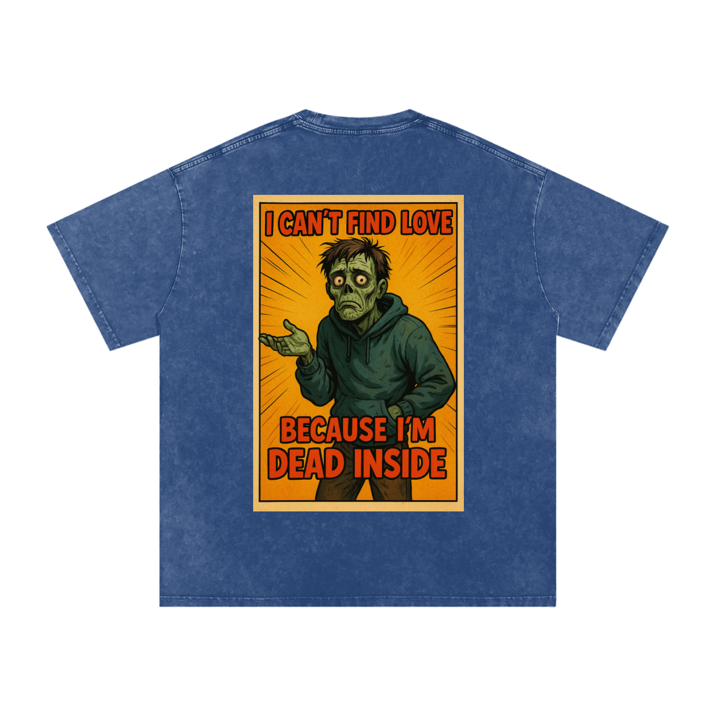 Comical line #01 Snow Washed Oversized Cotton T-Shirt