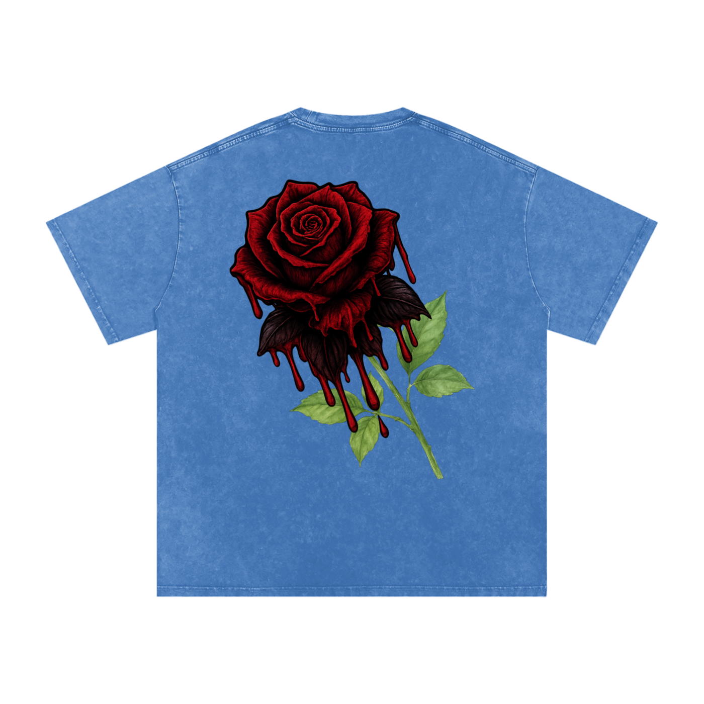 Mythical Rose, Snow Washed Oversized Cotton T-Shirt