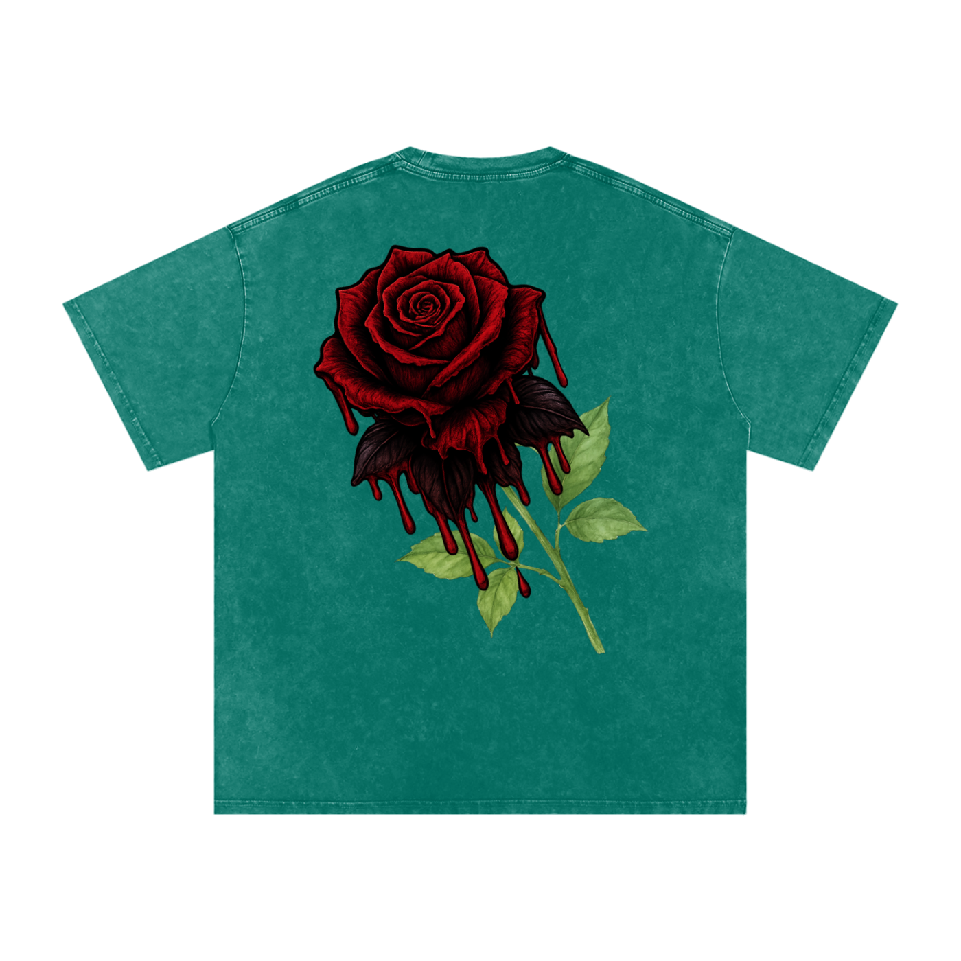 Mythical Rose, Snow Washed Oversized Cotton T-Shirt