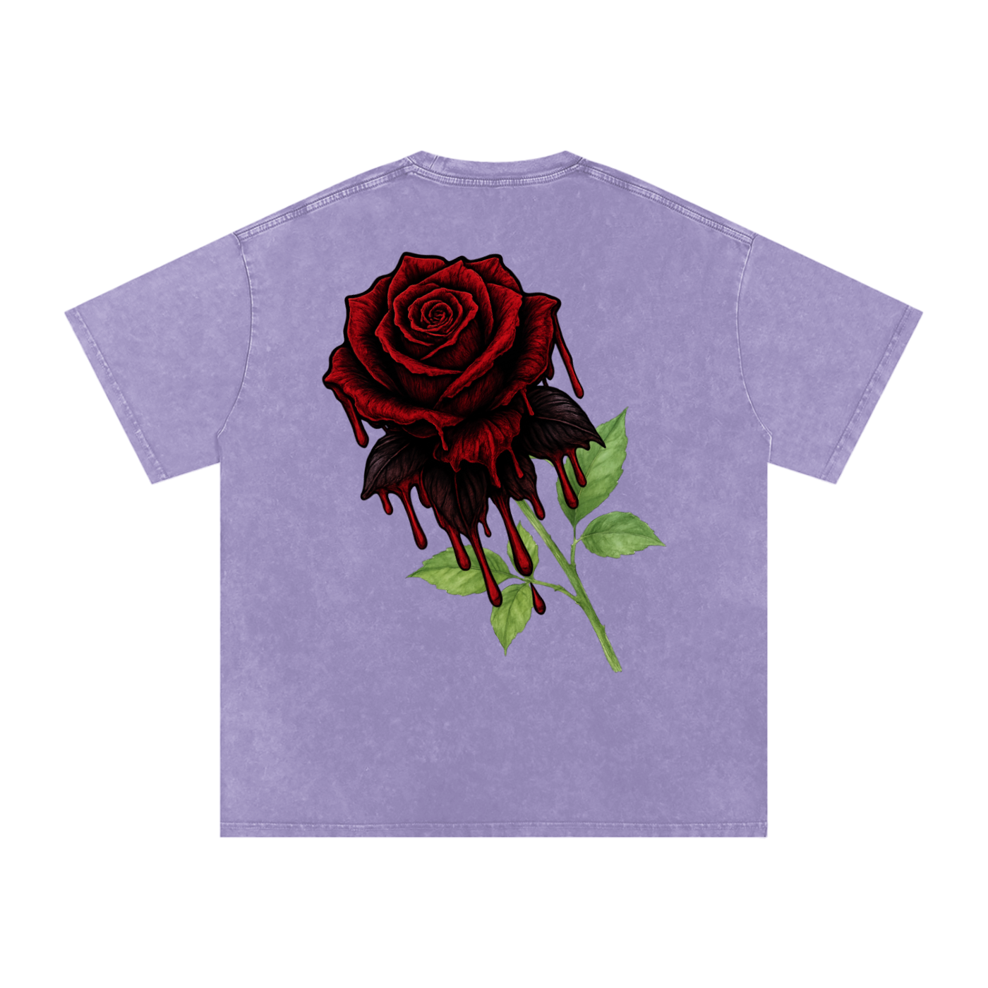 Mythical Rose, Snow Washed Oversized Cotton T-Shirt