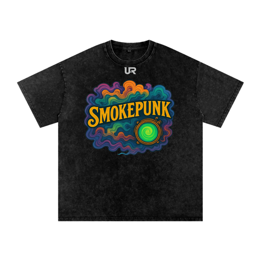 SMOKEPUNK #01 Snow Washed Oversized Cotton T-Shirt