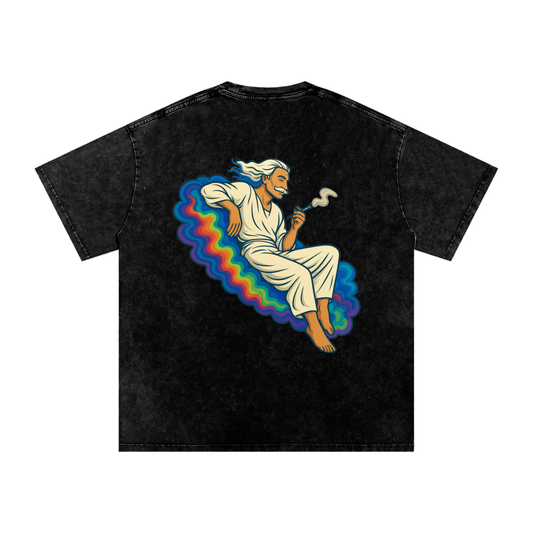 SMOKEPUNK #01 Snow Washed Oversized Cotton T-Shirt