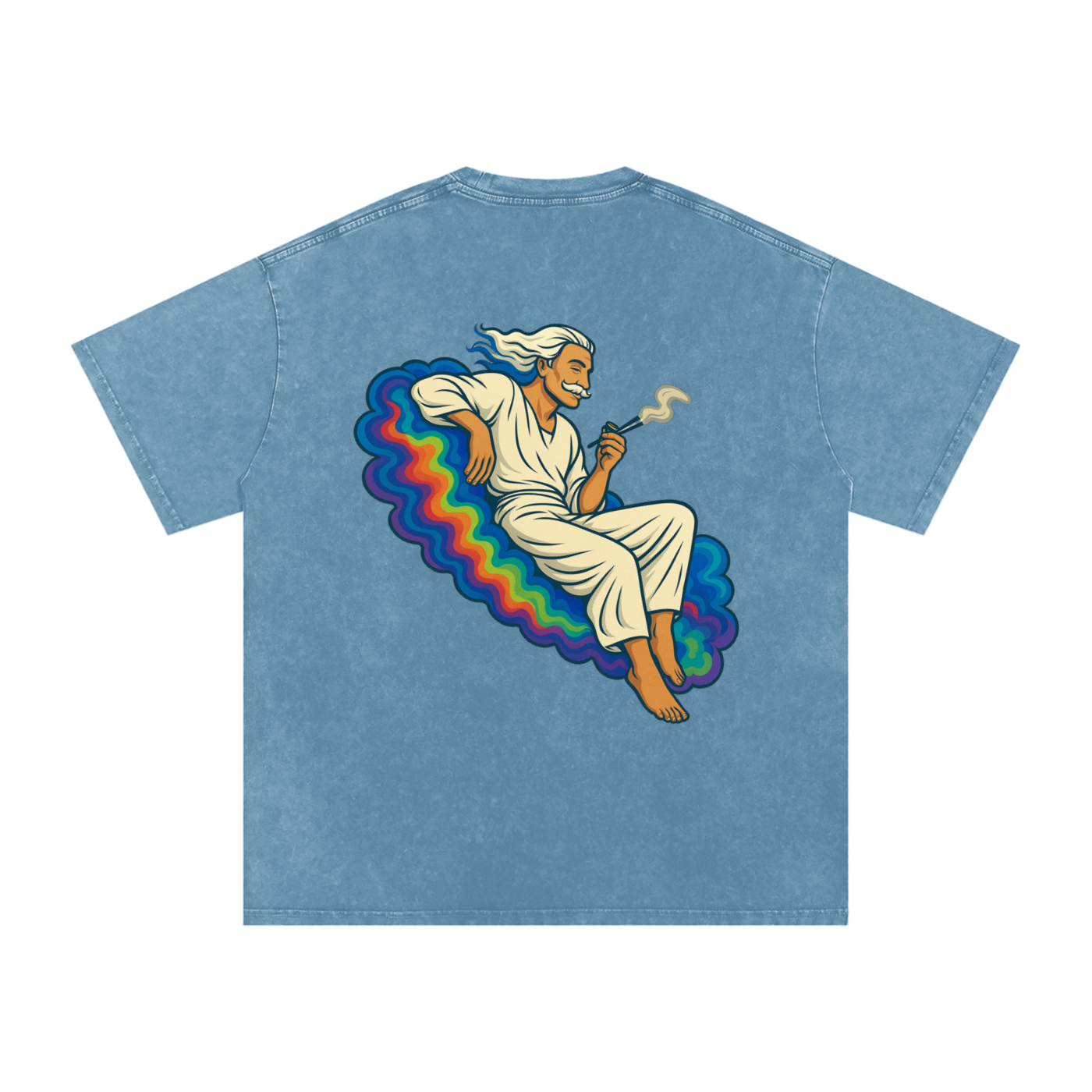 SMOKEPUNK #01 Snow Washed Oversized Cotton T-Shirt