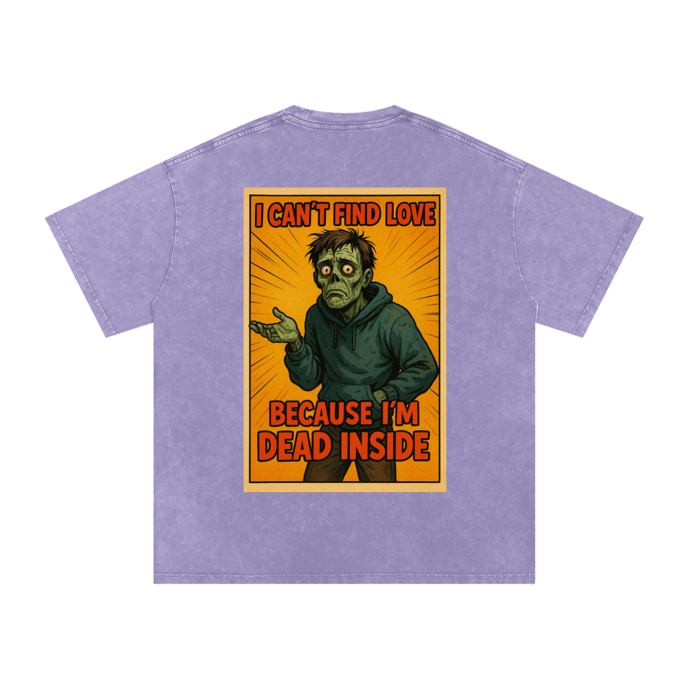 Comical line #01 Snow Washed Oversized Cotton T-Shirt