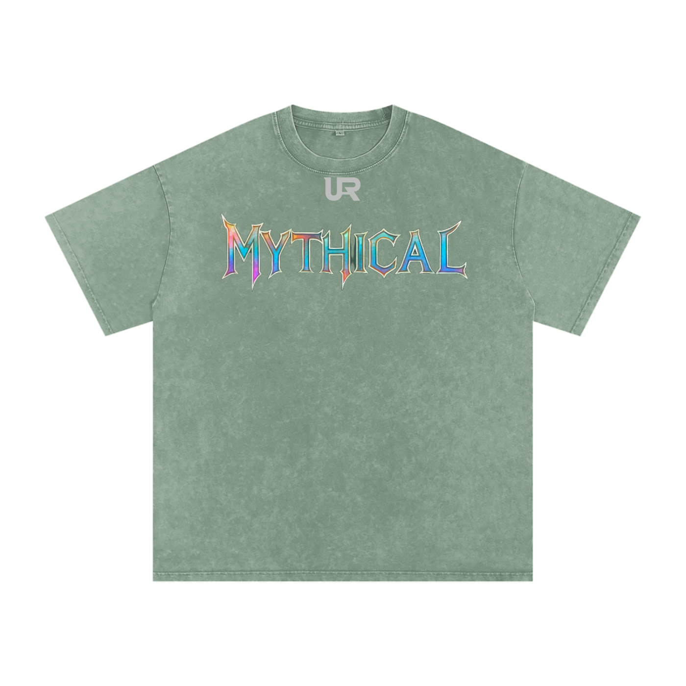 Mythical Flame, Snow Washed Oversized Cotton T-Shirt