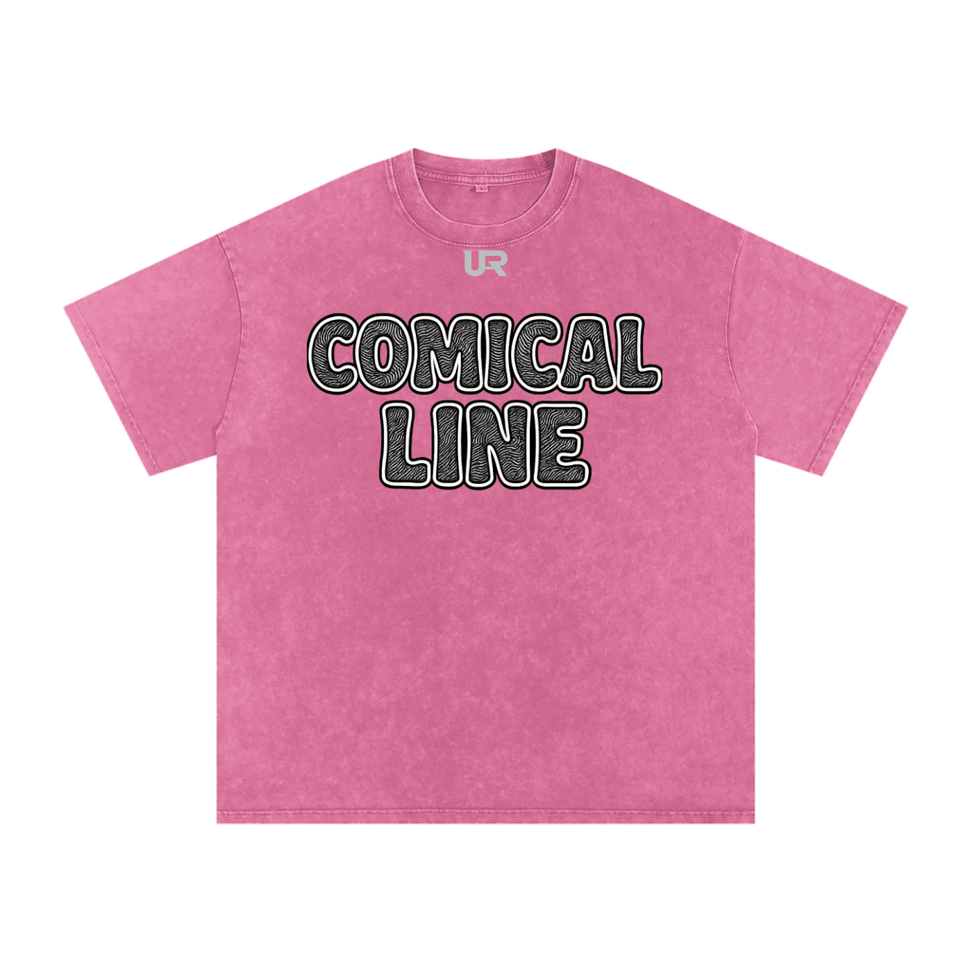 Comical line #01 Snow Washed Oversized Cotton T-Shirt