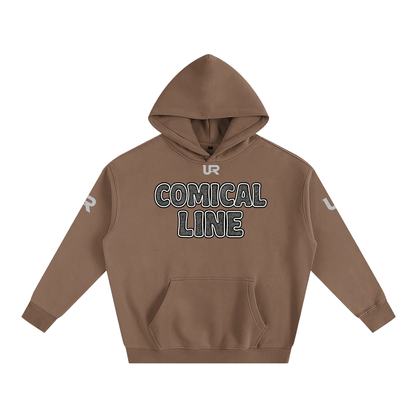Comical line #02 Oversize Fleeced Hoodie