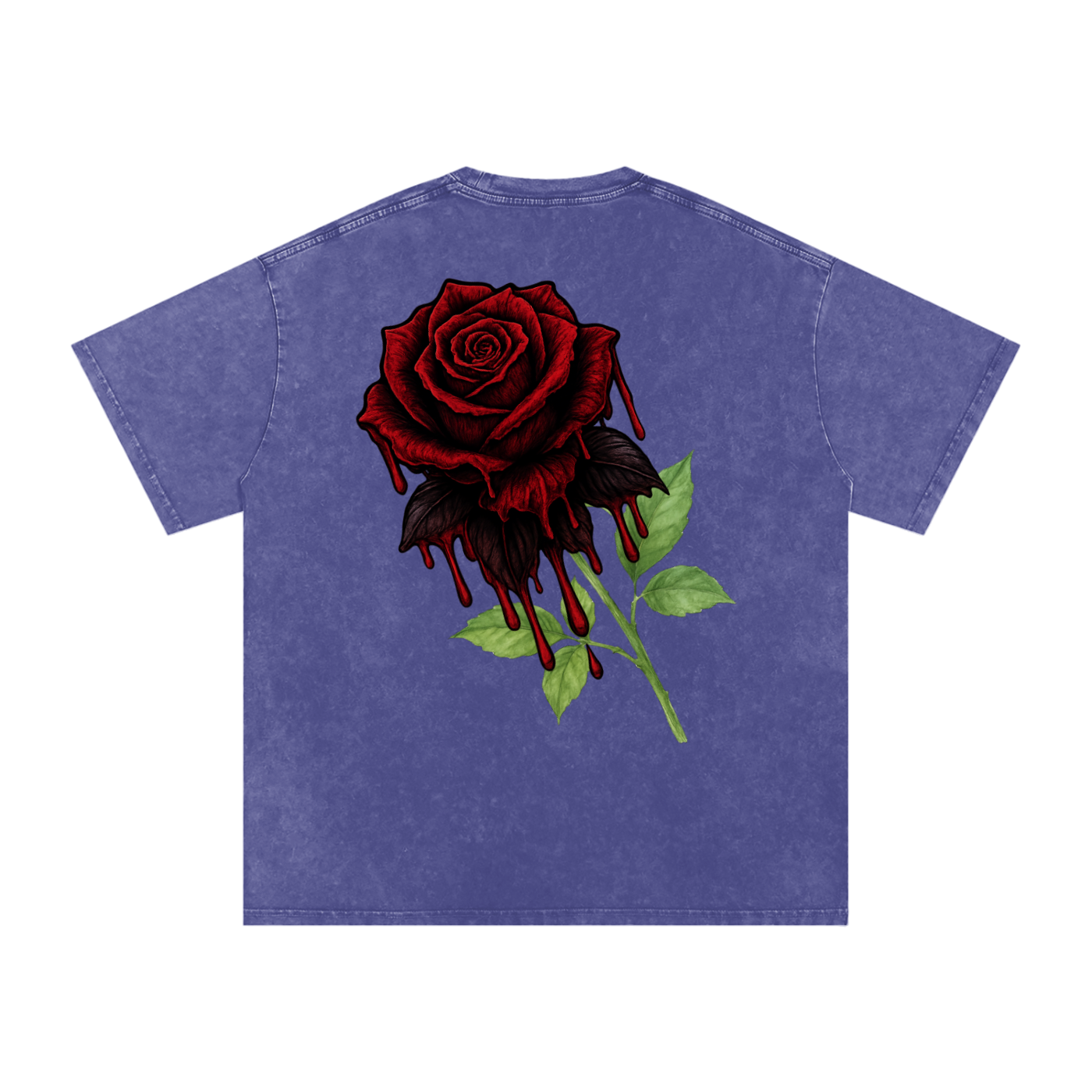 Mythical Rose, Snow Washed Oversized Cotton T-Shirt
