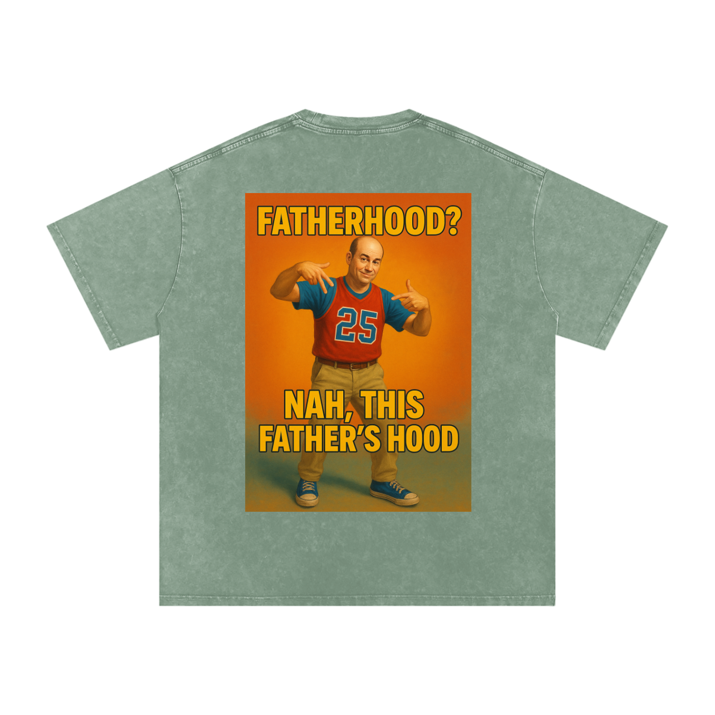 Comical Line #02 Snow Washed Oversized Cotton T-Shirt