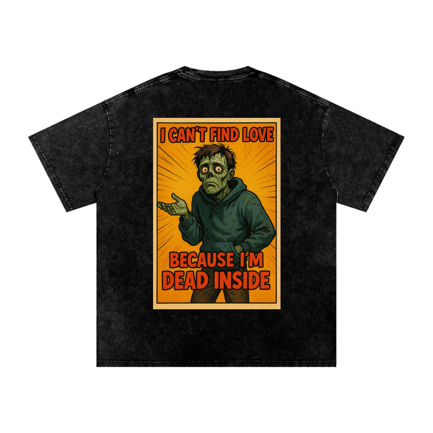 Comical line #01 Snow Washed Oversized Cotton T-Shirt