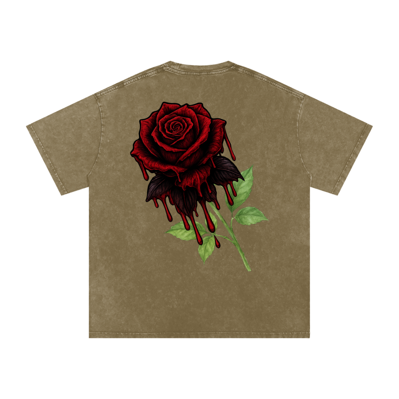 Mythical Rose, Snow Washed Oversized Cotton T-Shirt