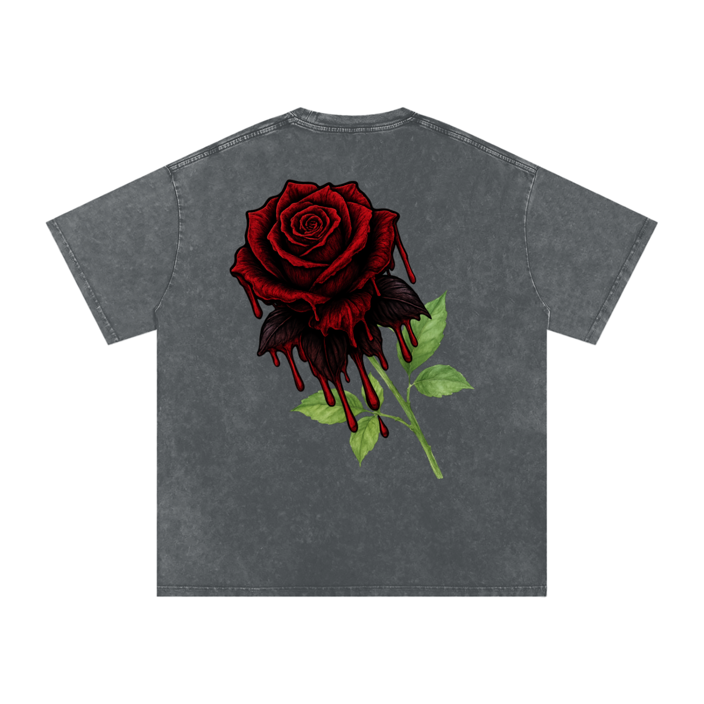 Mythical Rose, Snow Washed Oversized Cotton T-Shirt