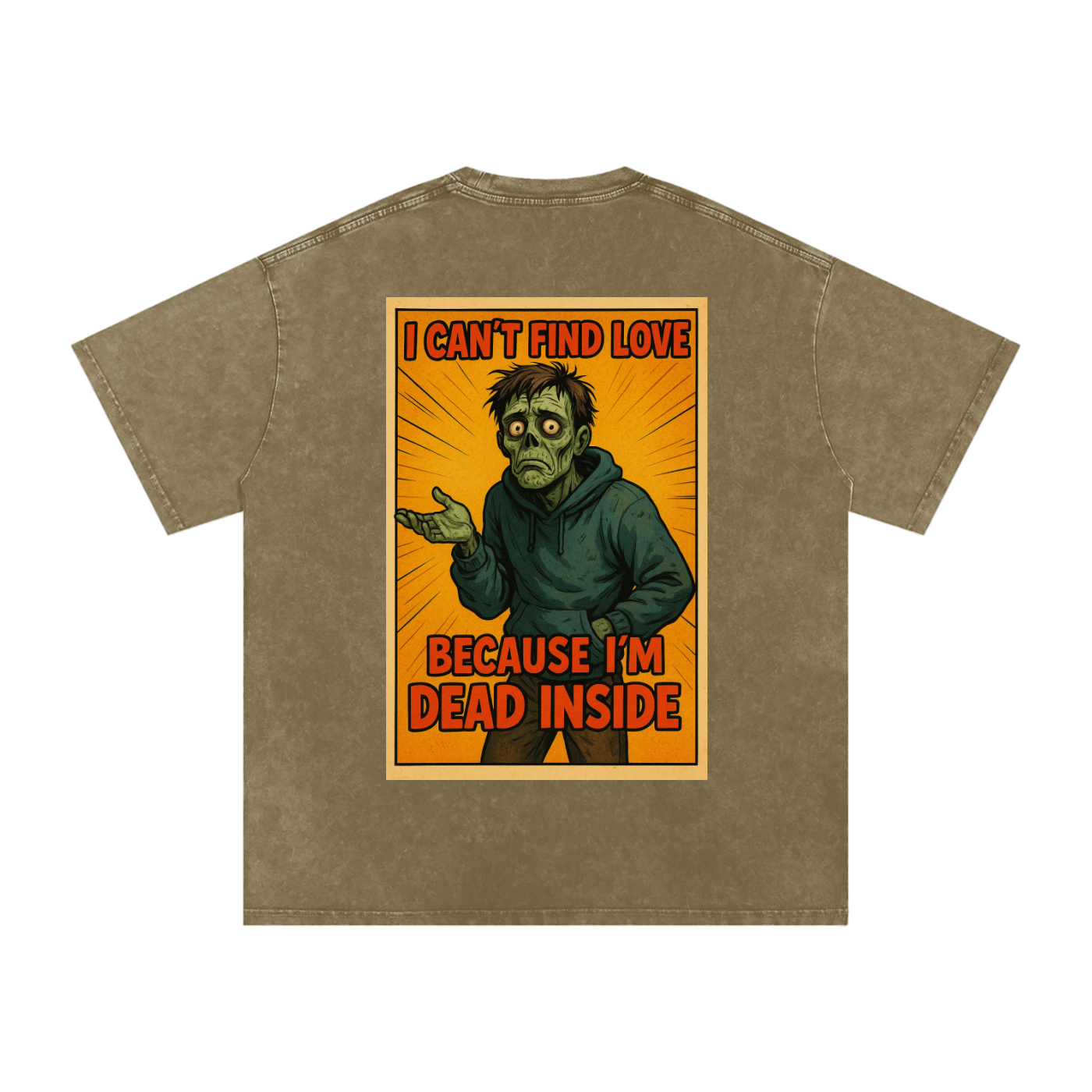 Comical line #01 Snow Washed Oversized Cotton T-Shirt