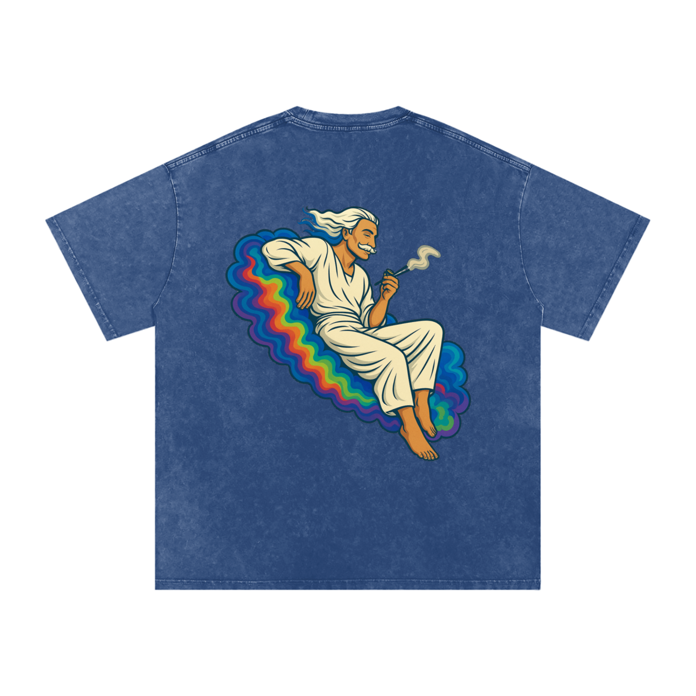 SMOKEPUNK #01 Snow Washed Oversized Cotton T-Shirt