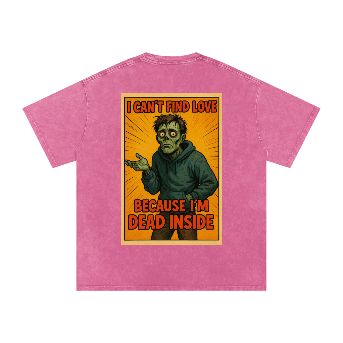 Comical line #01 Snow Washed Oversized Cotton T-Shirt