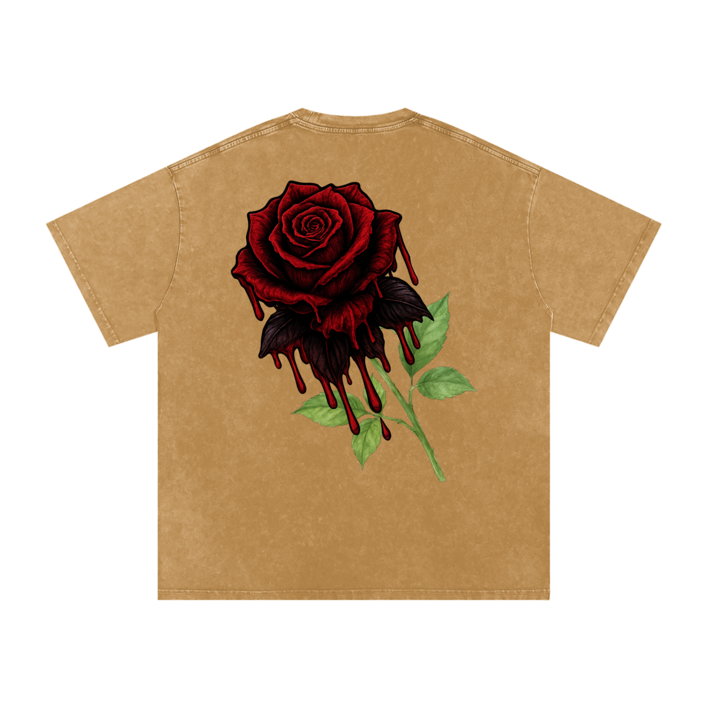 Mythical Rose, Snow Washed Oversized Cotton T-Shirt