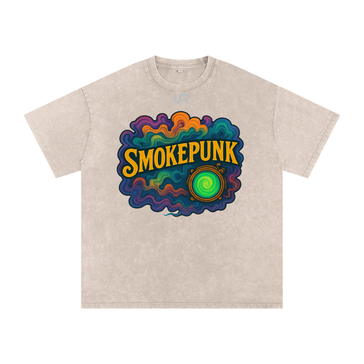 SMOKEPUNK #01 Snow Washed Oversized Cotton T-Shirt