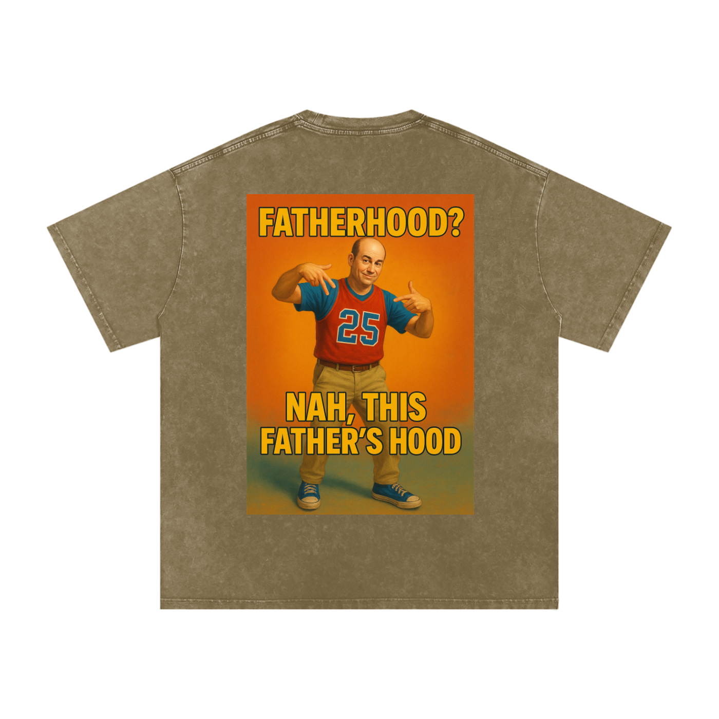 Comical Line #02 Snow Washed Oversized Cotton T-Shirt