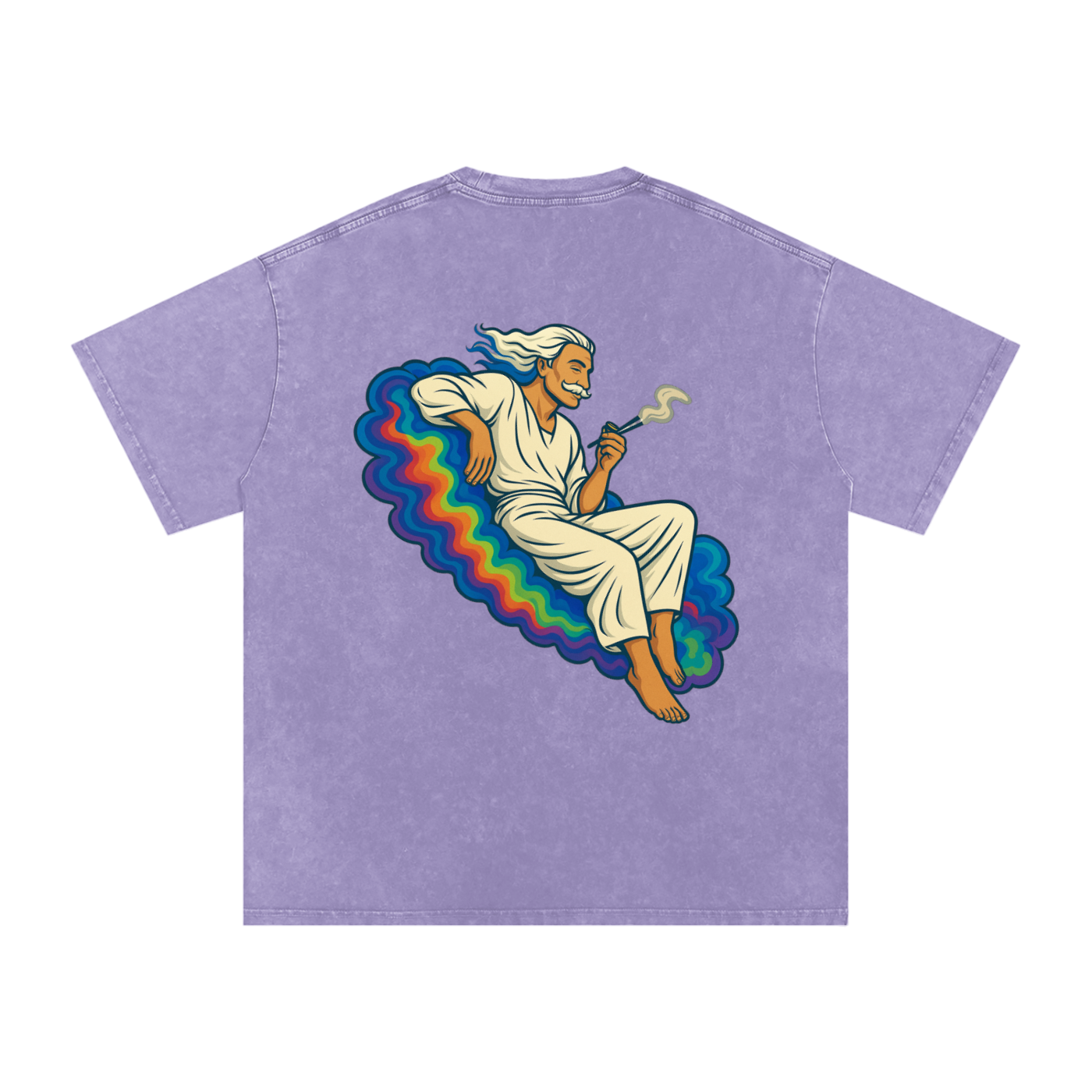 SMOKEPUNK #01 Snow Washed Oversized Cotton T-Shirt