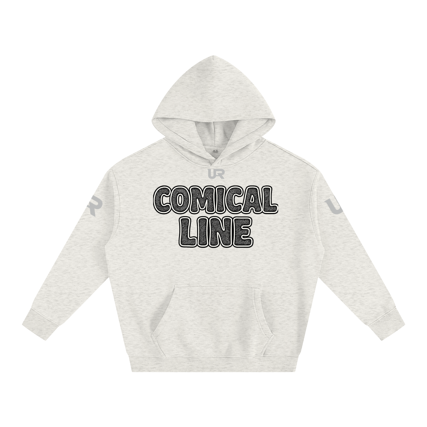 Comical line #01 Oversize Fleeced Hoodie