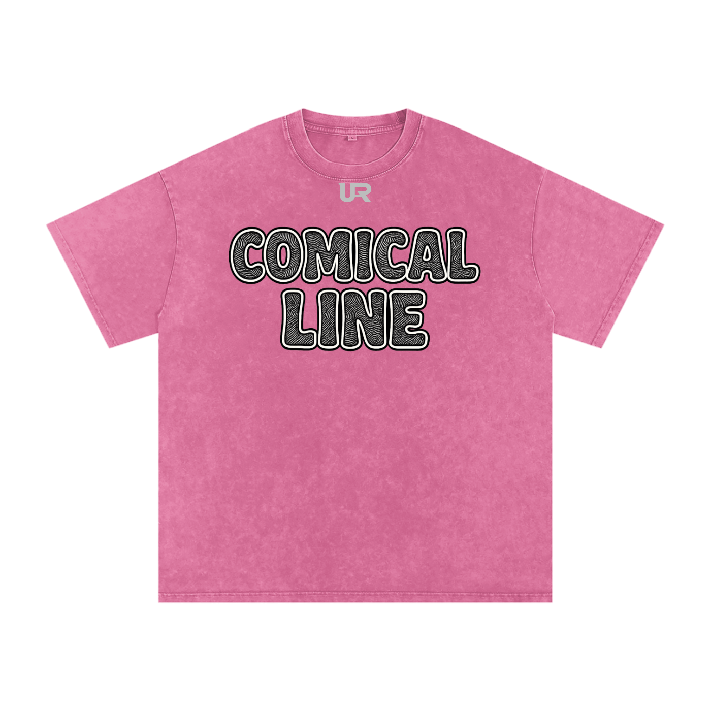 Comical Line #02 Snow Washed Oversized Cotton T-Shirt