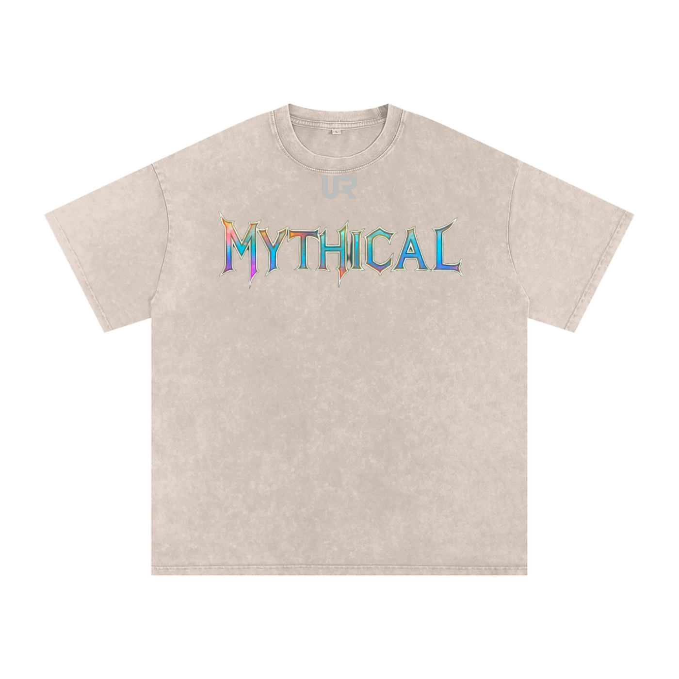 Mythical Flame, Snow Washed Oversized Cotton T-Shirt