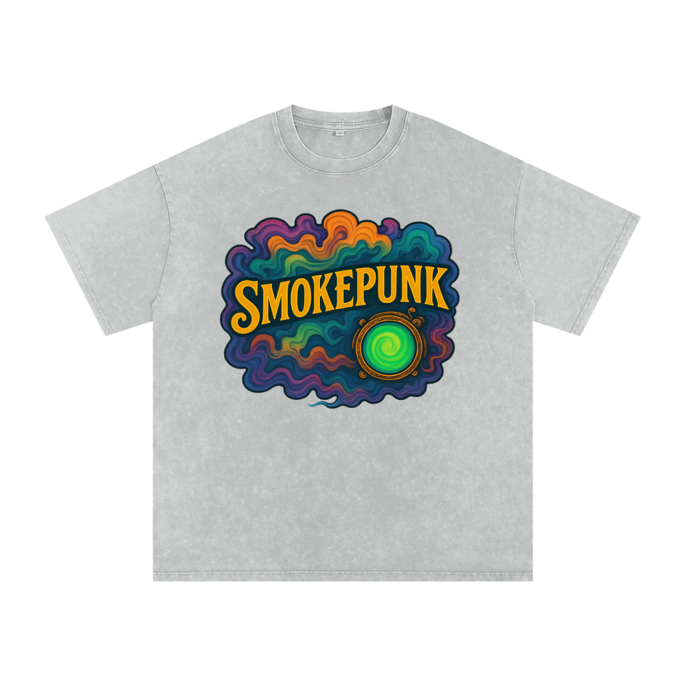 SMOKEPUNK #01 Snow Washed Oversized Cotton T-Shirt