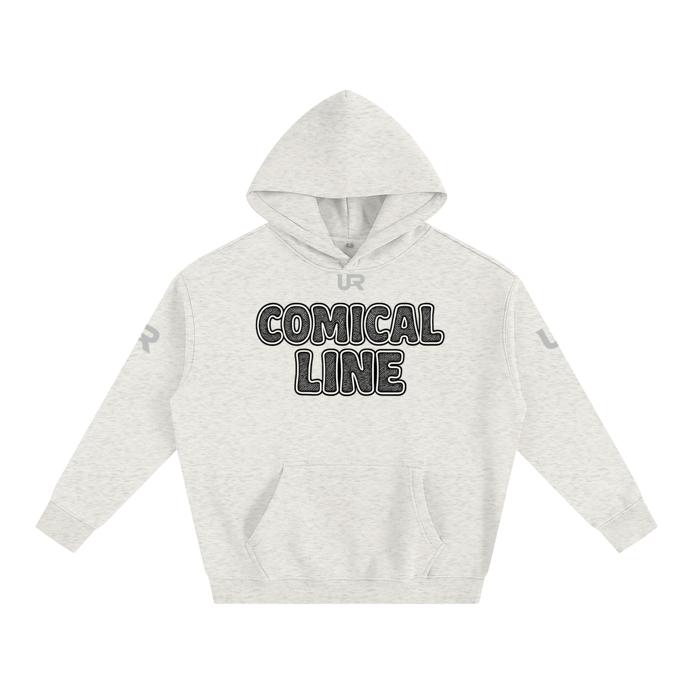 Comical line #02 Oversize Fleeced Hoodie