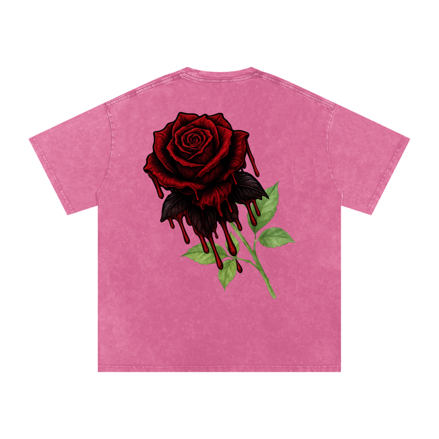 Mythical Rose, Snow Washed Oversized Cotton T-Shirt