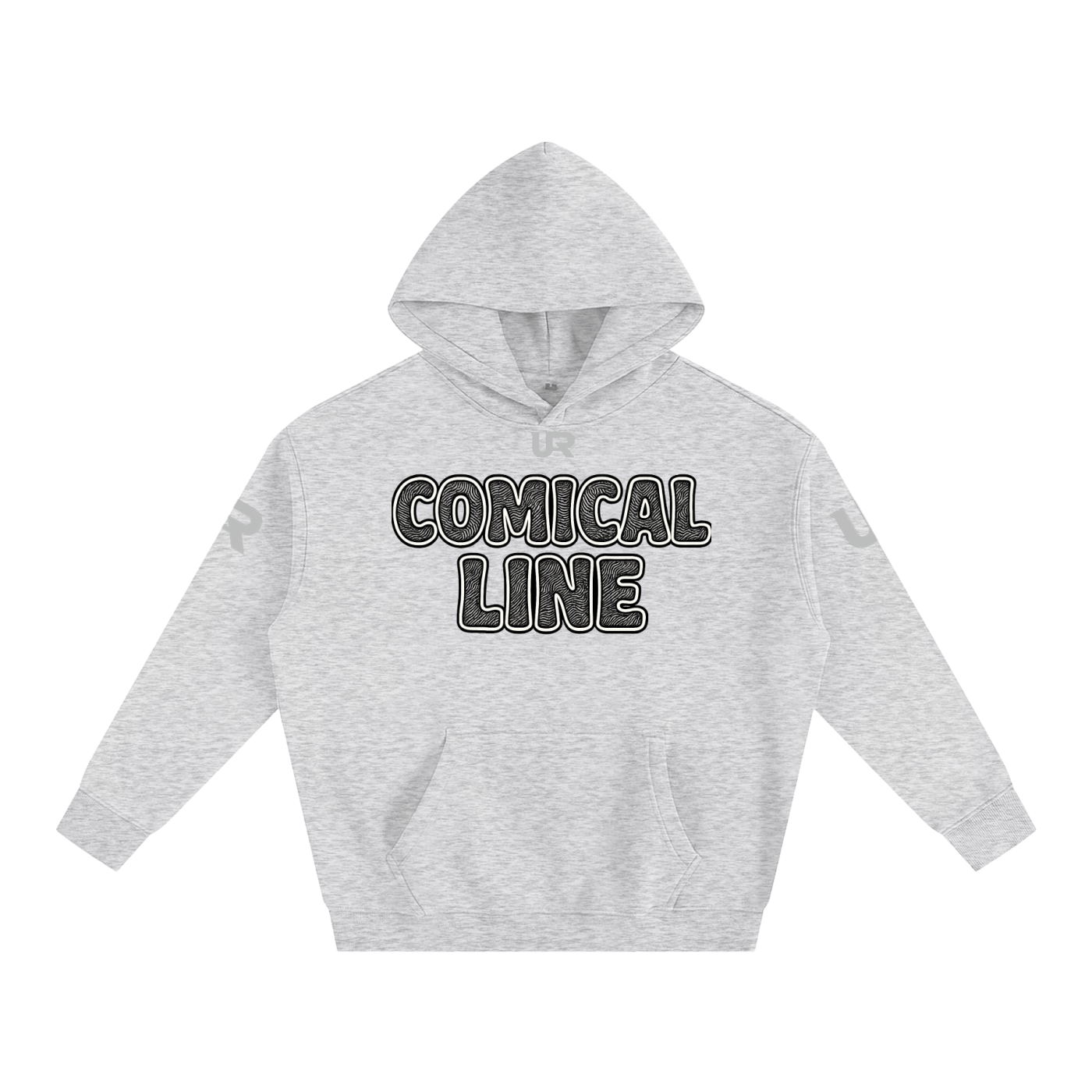 Comical line #01 Oversize Fleeced Hoodie