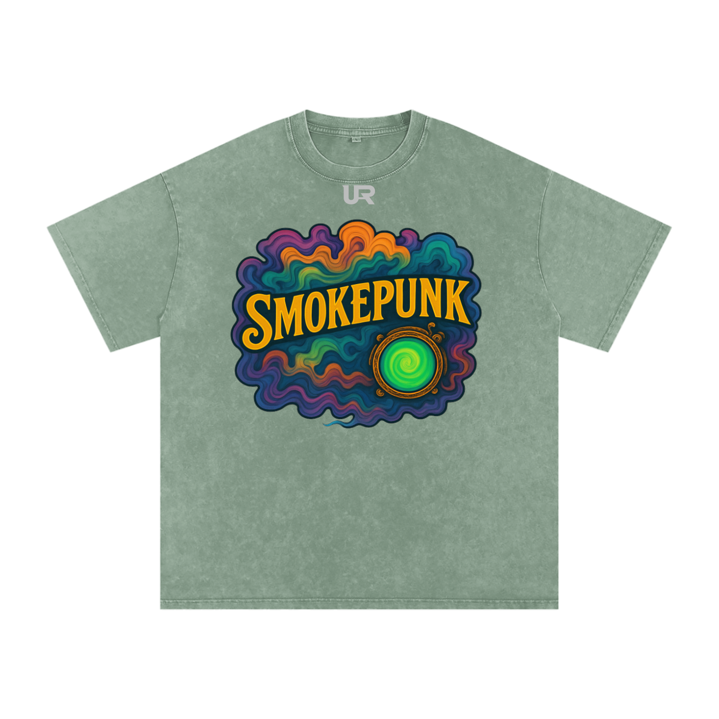 SMOKEPUNK #01 Snow Washed Oversized Cotton T-Shirt
