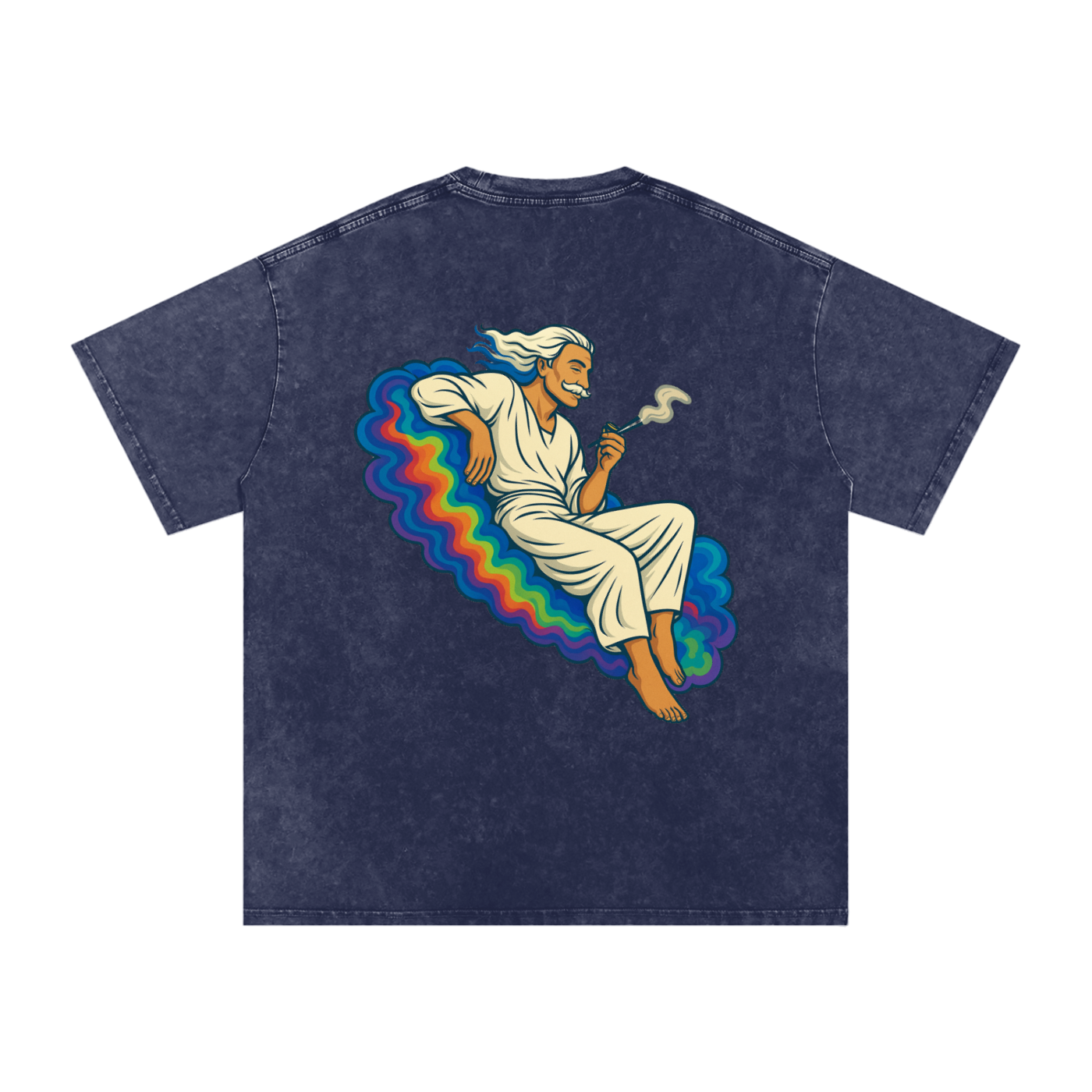 SMOKEPUNK #01 Snow Washed Oversized Cotton T-Shirt