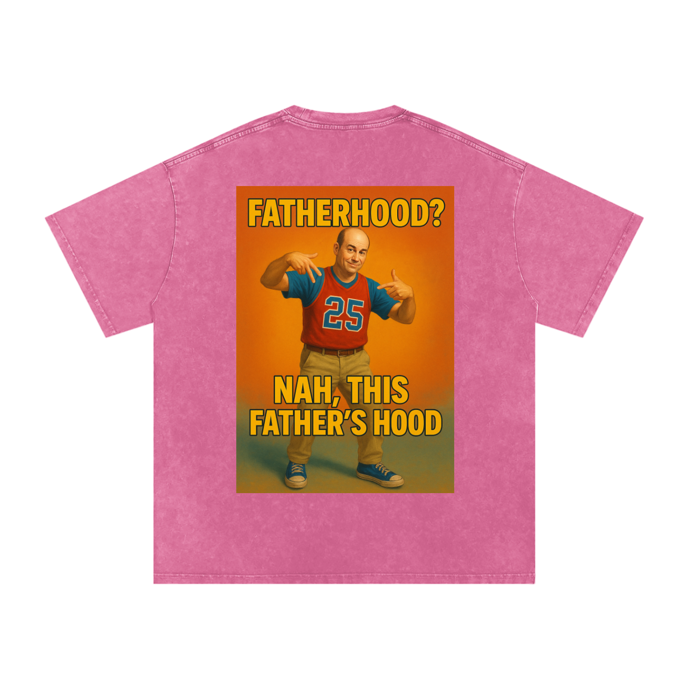 Comical Line #02 Snow Washed Oversized Cotton T-Shirt