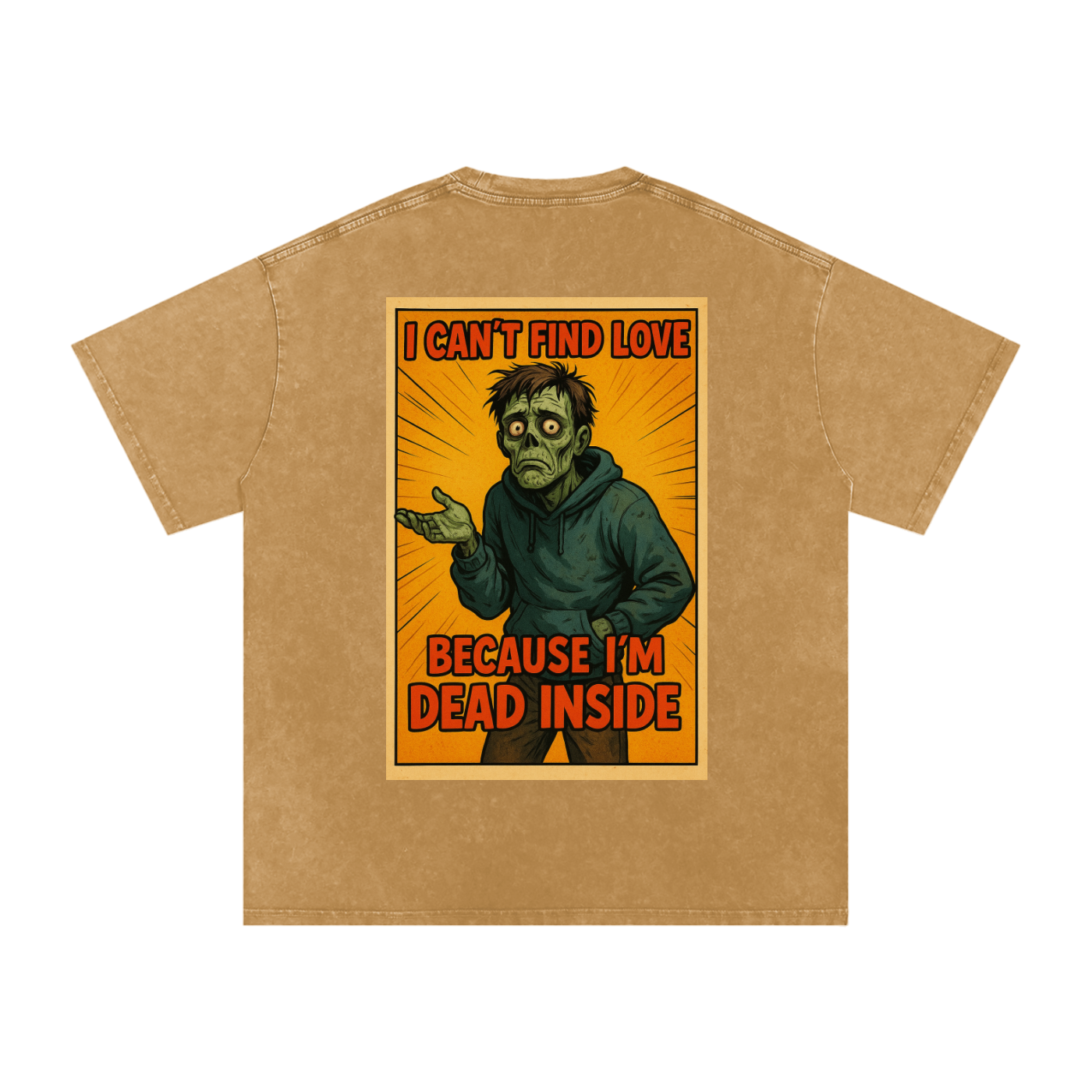 Comical line #01 Snow Washed Oversized Cotton T-Shirt