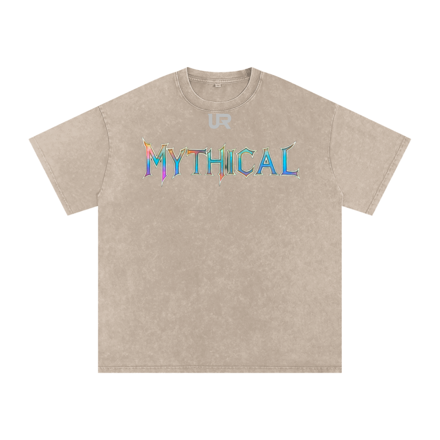 Mythical Flame, Snow Washed Oversized Cotton T-Shirt