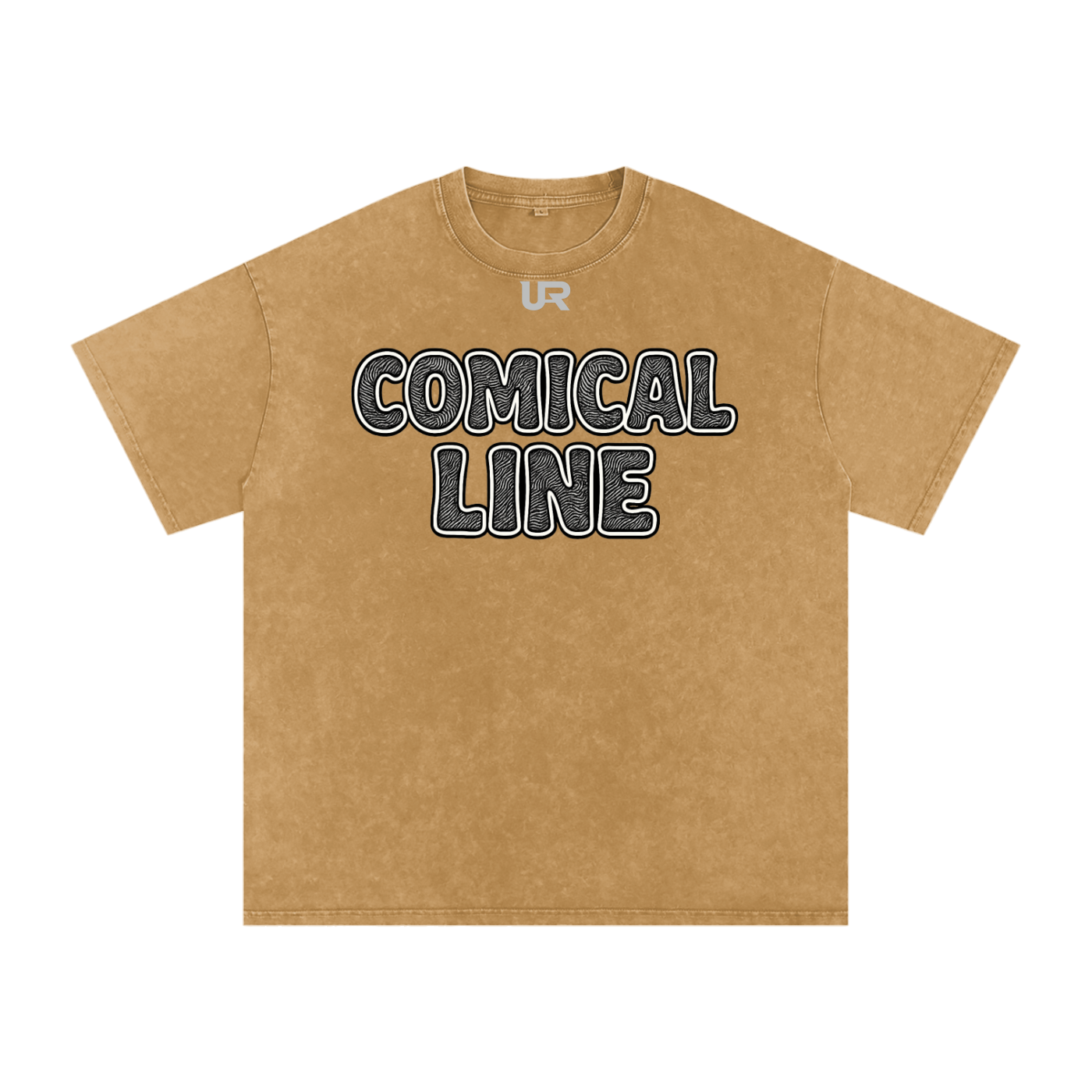 Comical Line #02 Snow Washed Oversized Cotton T-Shirt