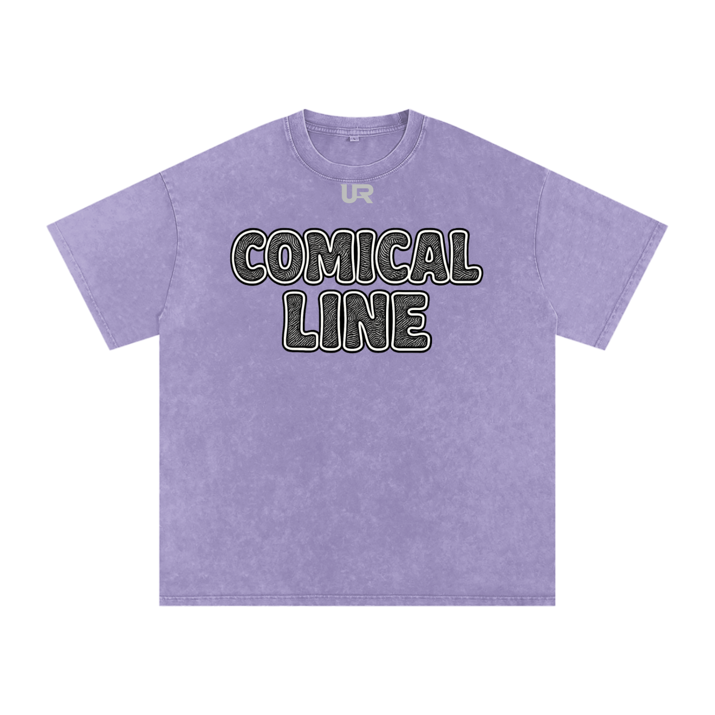 Comical Line #02 Snow Washed Oversized Cotton T-Shirt