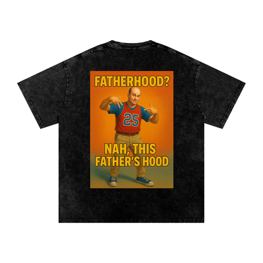 Comical Line #02 Snow Washed Oversized Cotton T-Shirt